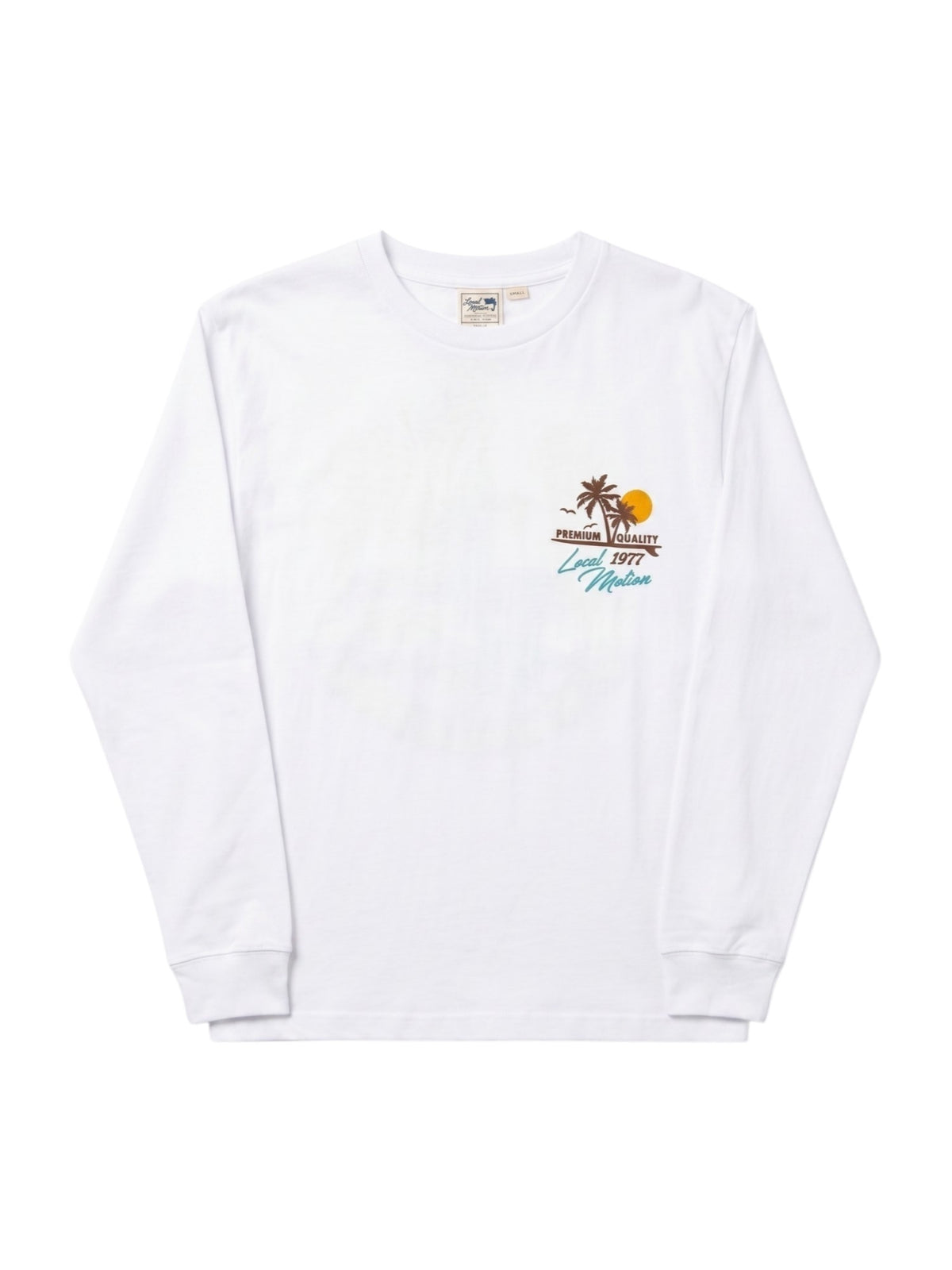 アロハハワイサークル刺繍ロングTシャツ - WHT