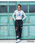スティッチハイビスカスミニ長袖Tシャツ - WHT