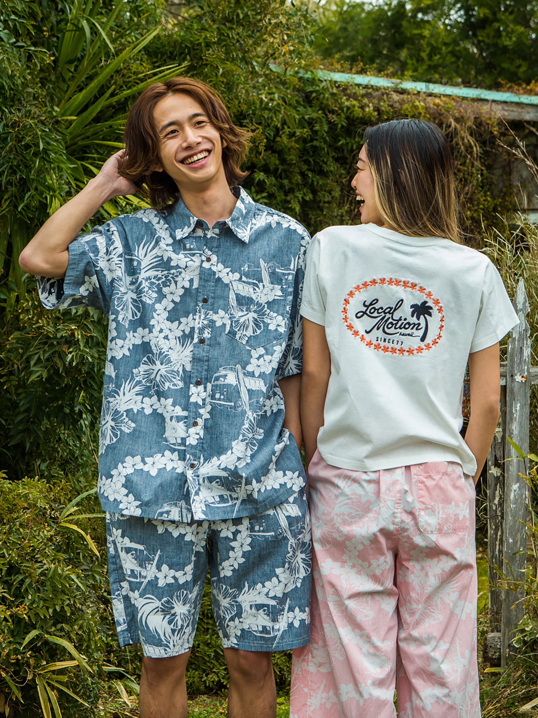 綿アロハショーツ - NVY