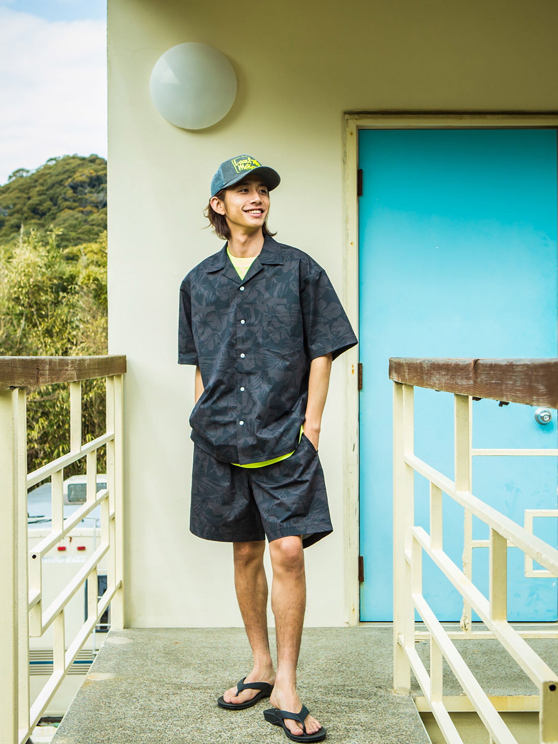 ハワイ柄 ペアテックスショーツ