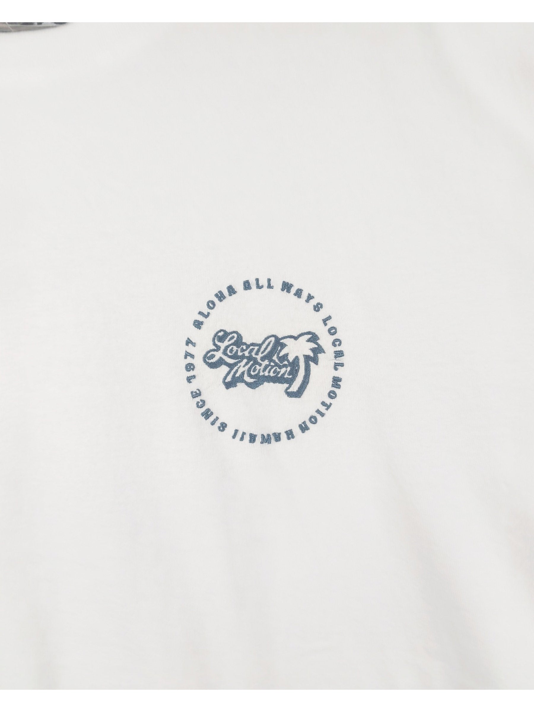 サークルデニム貼り付けTシャツ - WHT