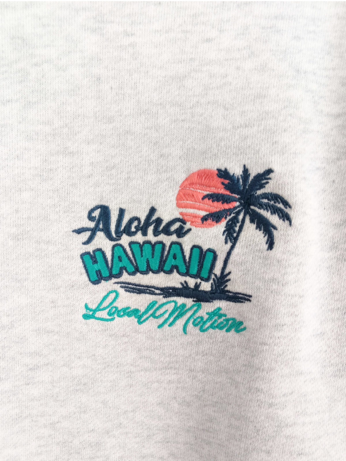 アロハハワイフリ刺繍スウェット - SIL