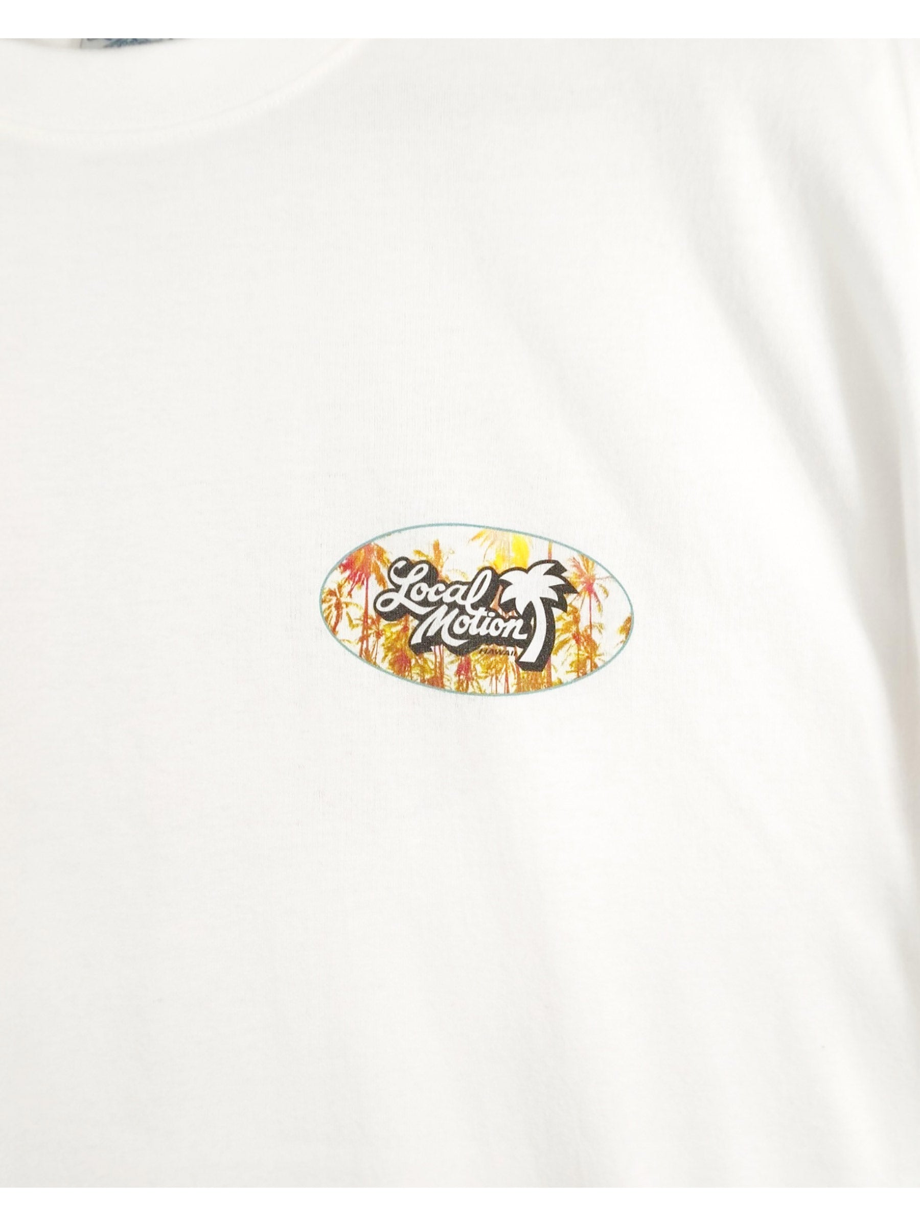 オーバルパームプリントTシャツ - WHT