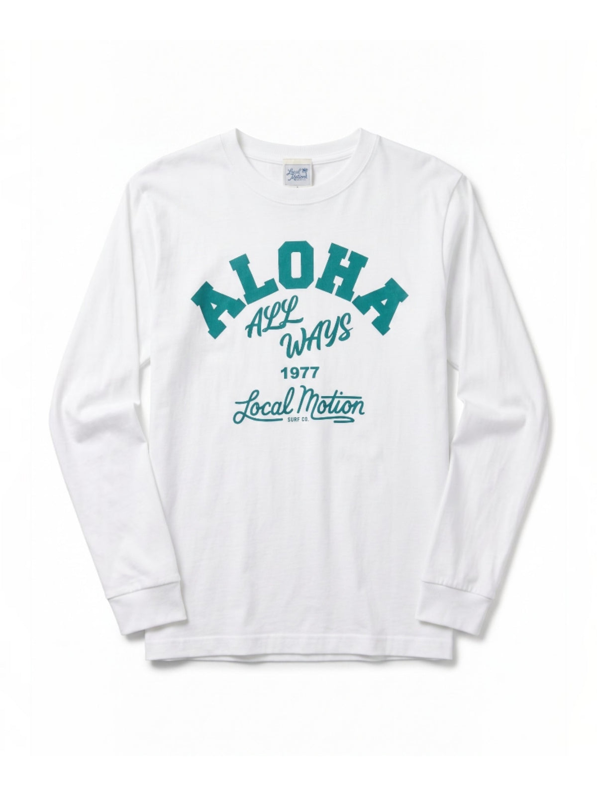アロハアーチ長袖Tシャツ -  WHT