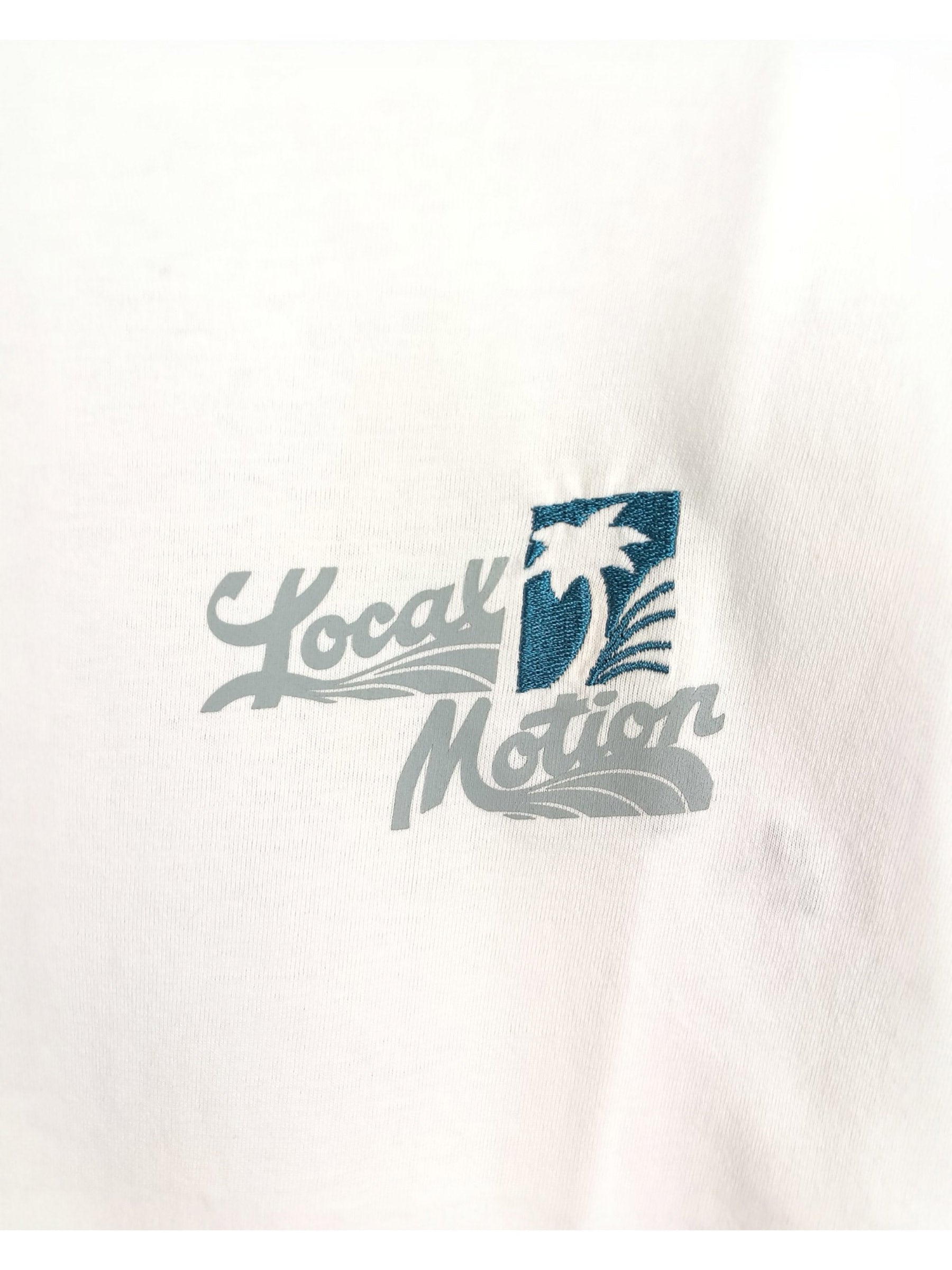 ステッチ＆ロゴプリントTシャツ - WHT