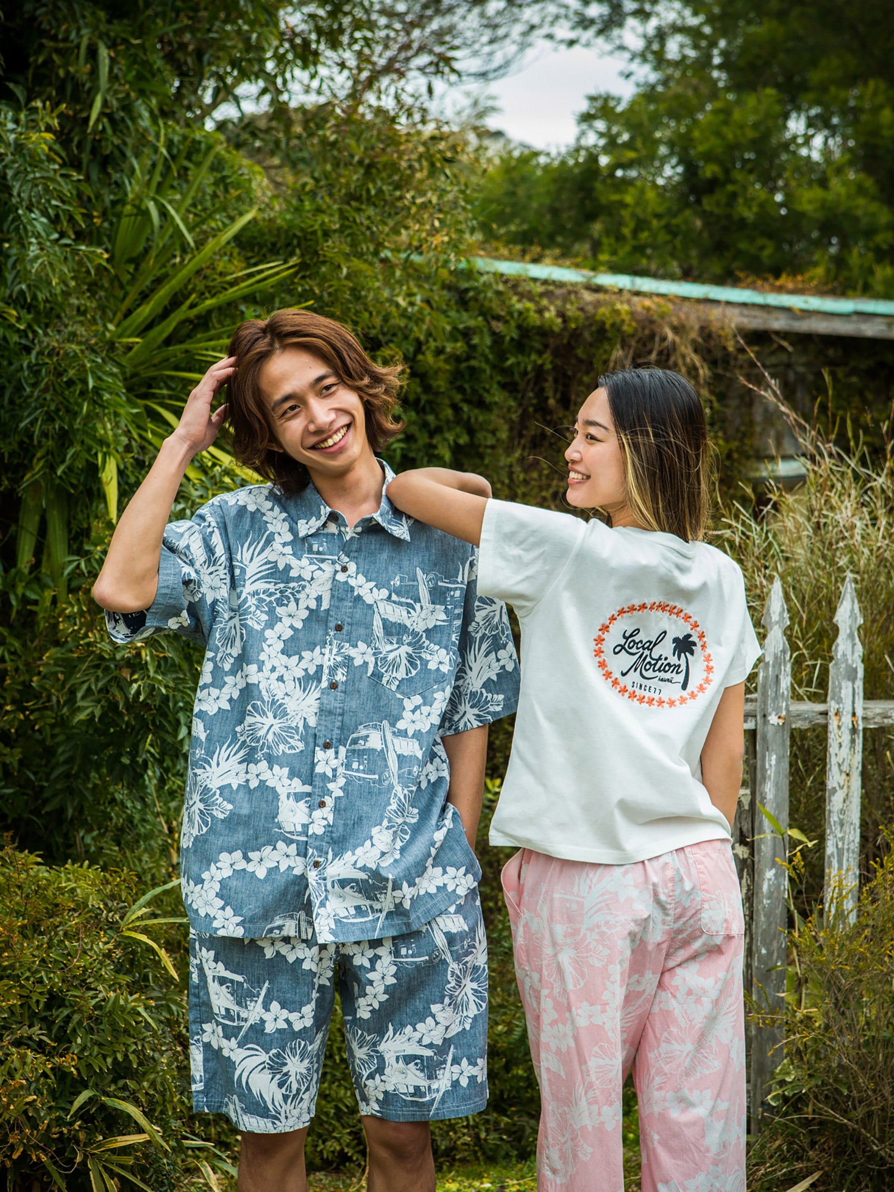 綿アロハショーツ - NVY