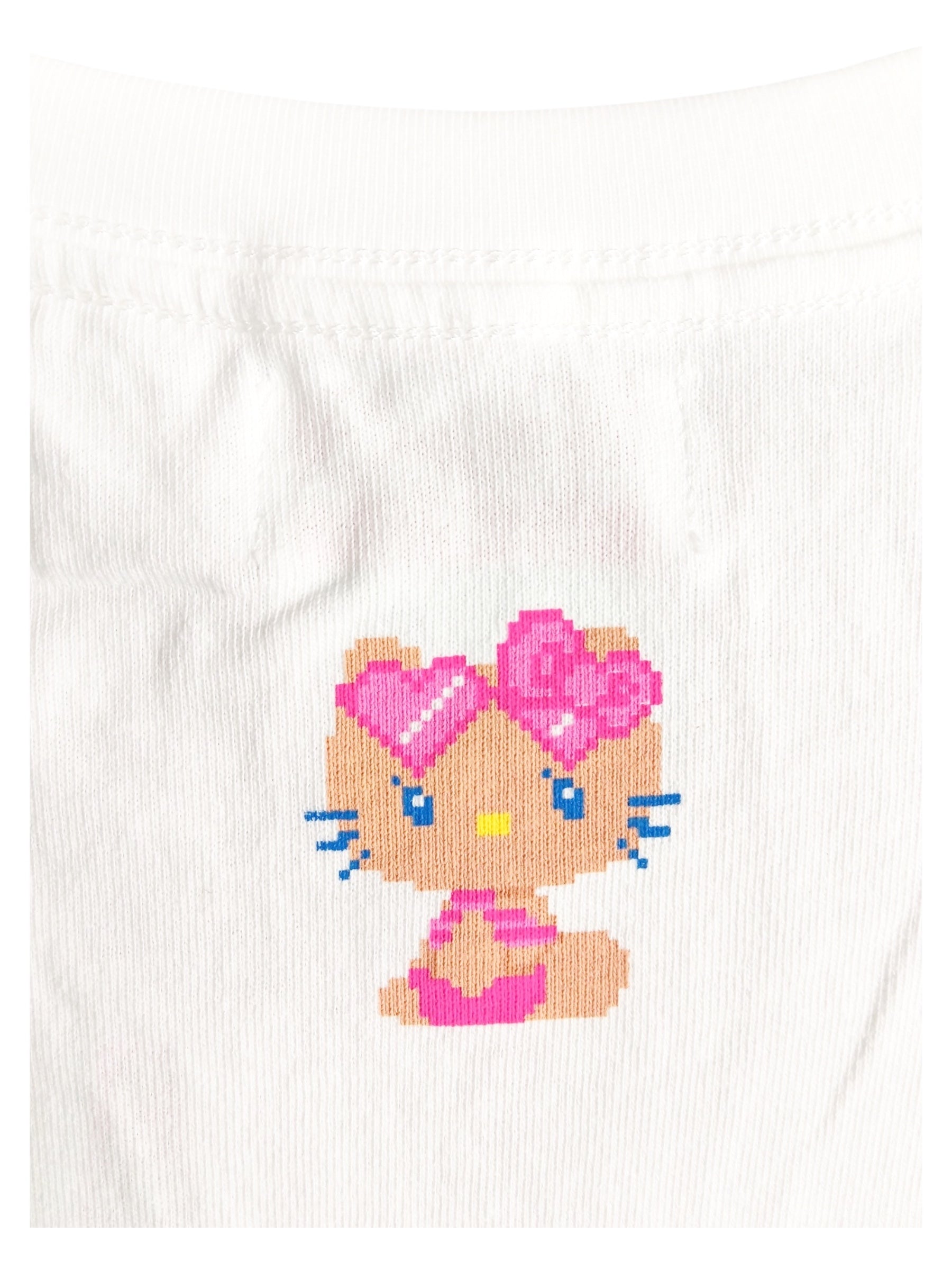 KITTY クロップドTシャツ 日焼けドット-フェイス - WH