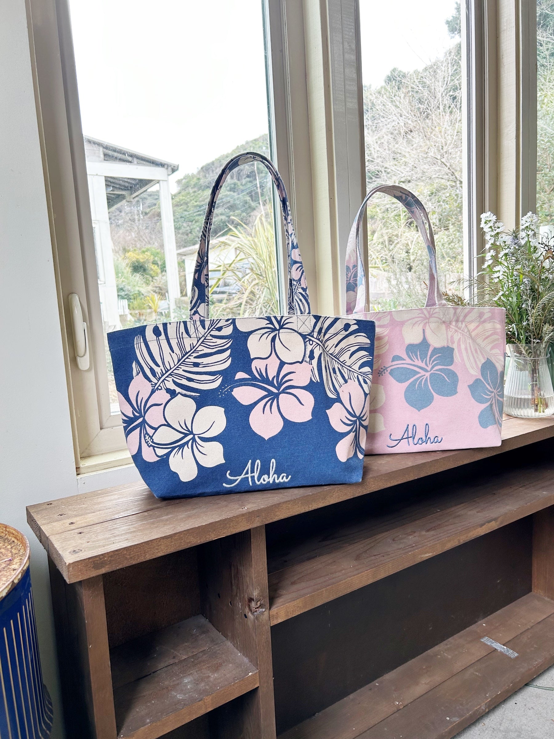 刺繍ALOHA トート - PNK – ローカルモーション公式オンラインストア