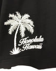 スラブ刺繍ロングTシャツ - BLK