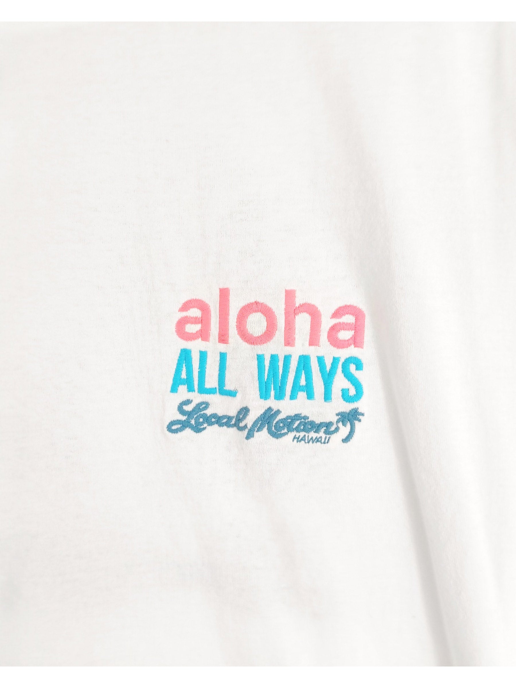 アロハオールウェイズステッチTシャツ - WHT – ローカルモーション公式