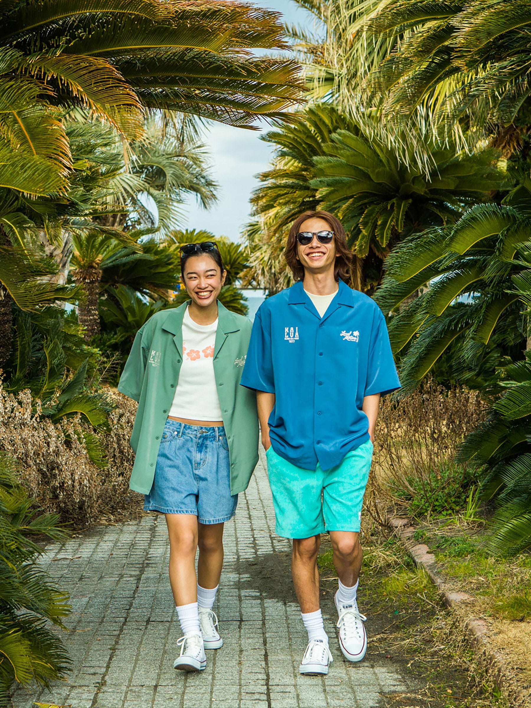 シルキータッチ刺繍シャツ - KHA