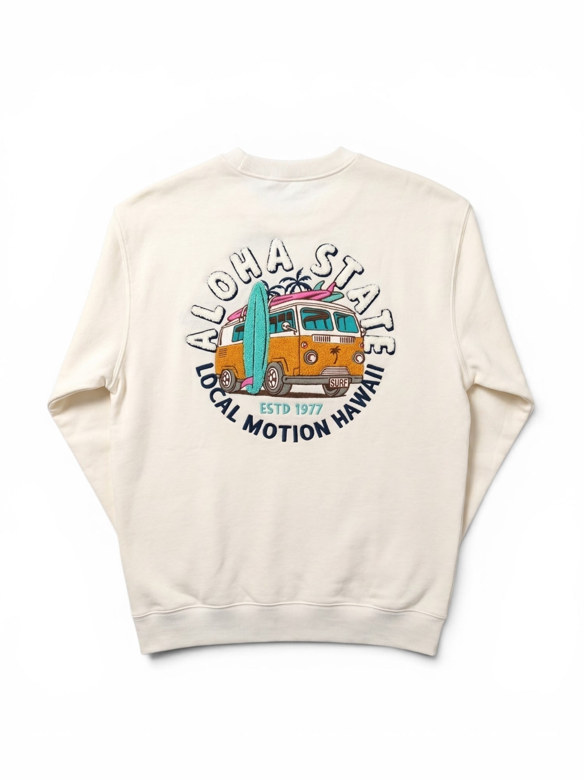 バスサークルサガラ刺繍スウェット - WHT