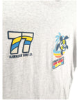 ホヌ柄切リ貼リワッペンTシャツ