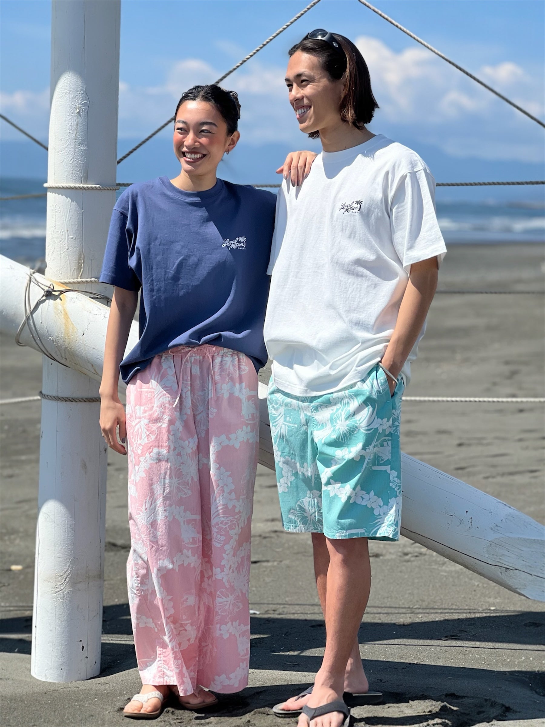スティッチアーチプリントTシャツ - WHT