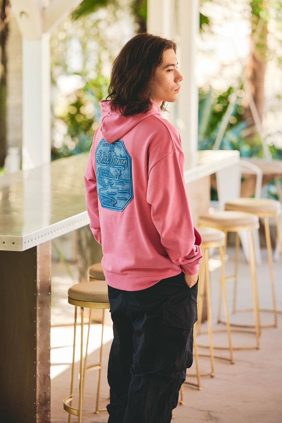 DENIM PATCH HOODIE