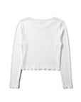 マルチリブヘンリー長袖Tシャツ - WHT