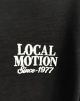 スラブ刺繍ロングTシャツ - BLK