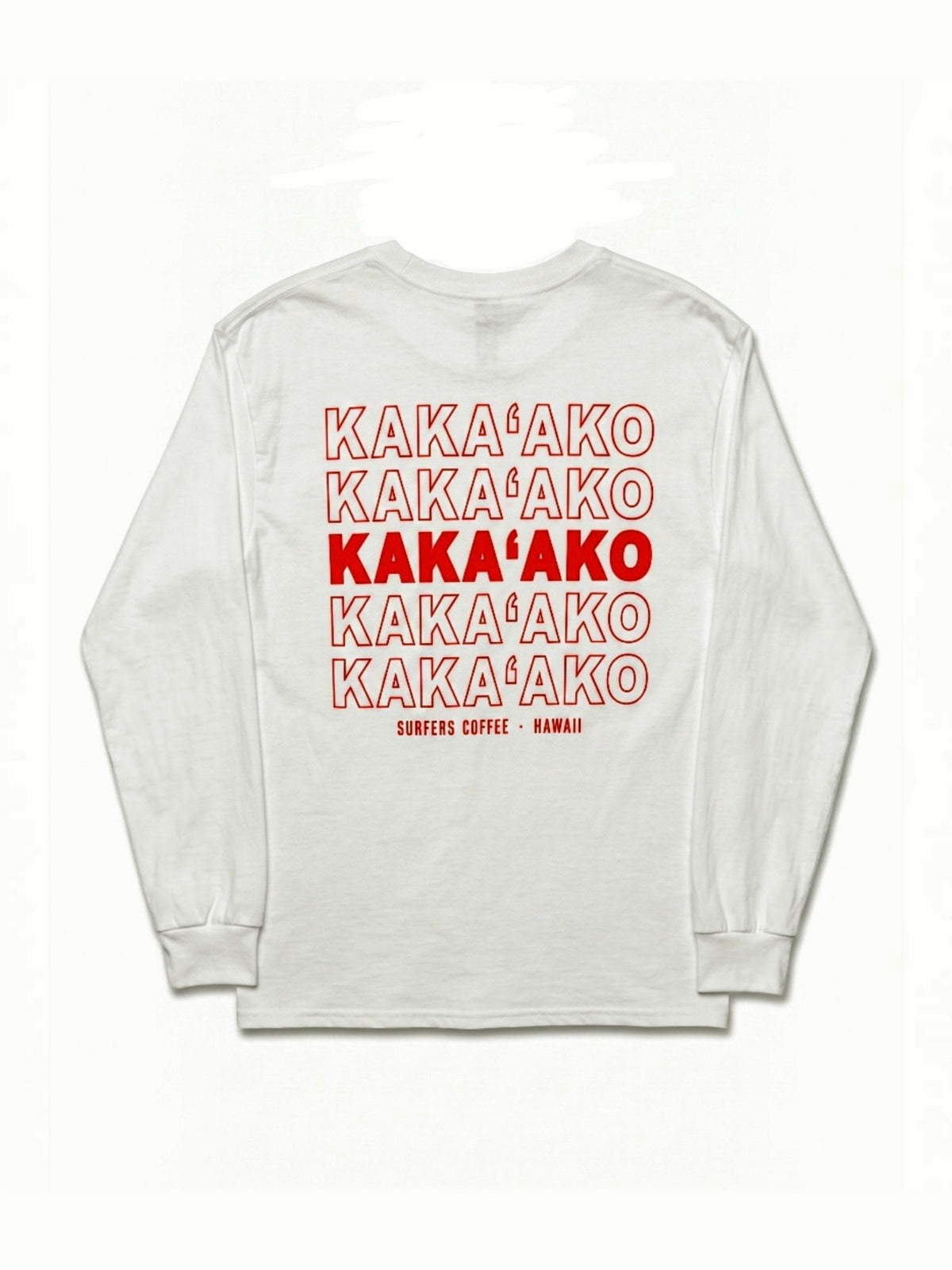 サーファーズコーヒーコラボ 長袖Tシャツ -  WHT