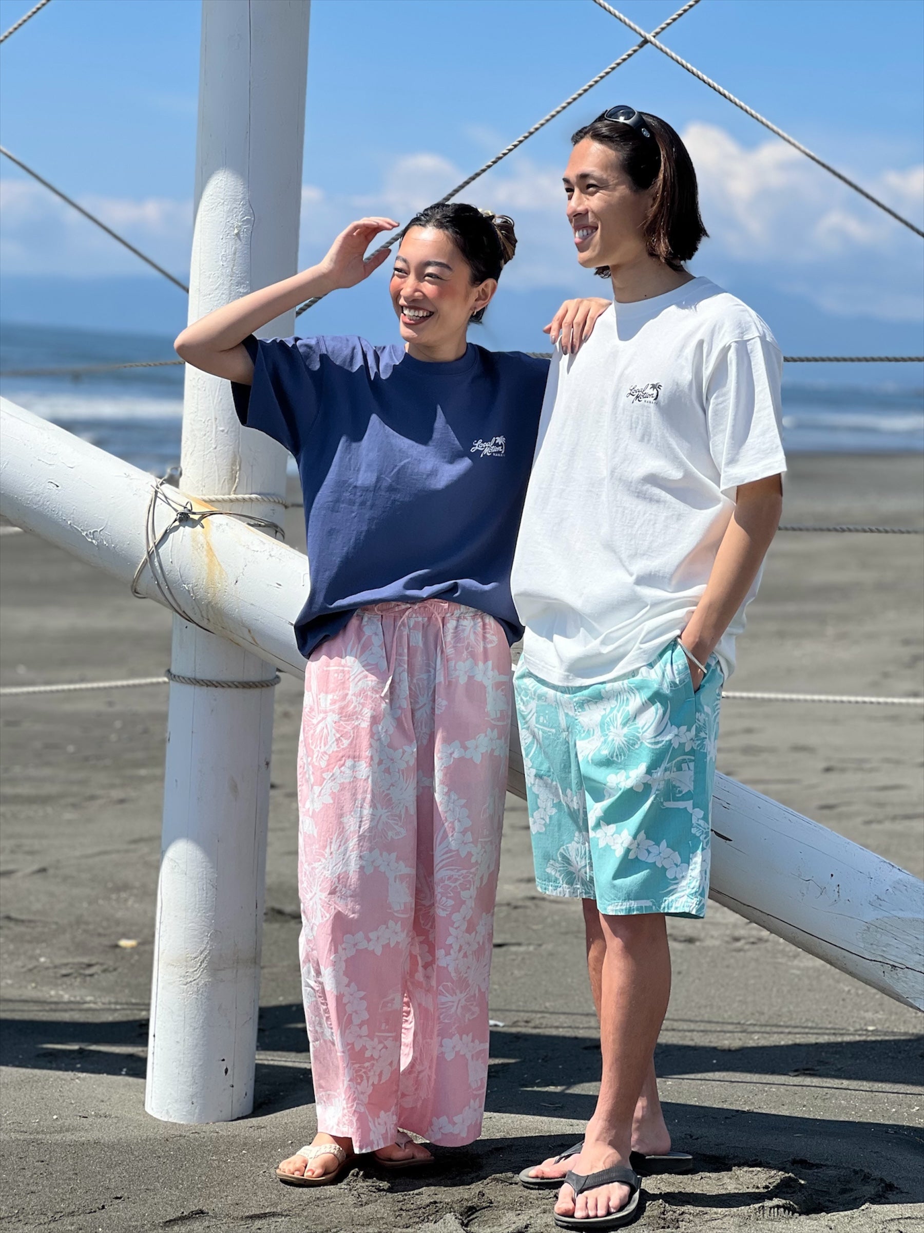 スティッチアーチプリントTシャツ - WHT