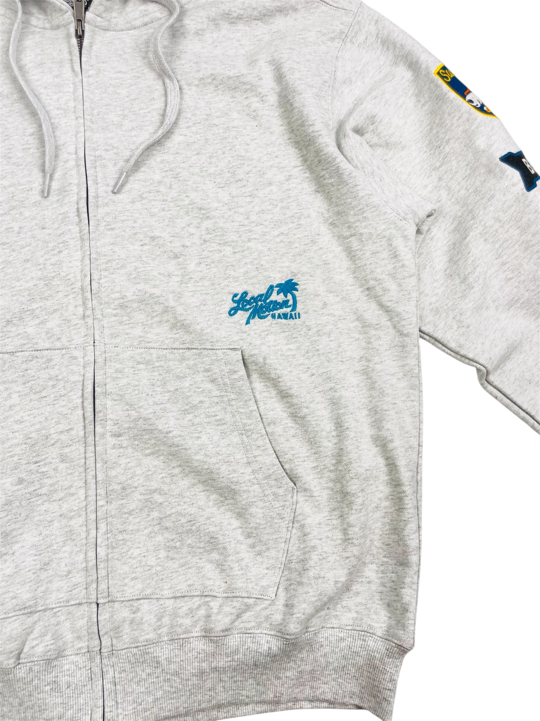 EMBLEM PATCH ZIP HOODIE