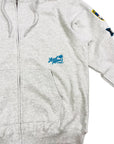 EMBLEM PATCH ZIP HOODIE