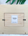wooden frame Tropical Leaves