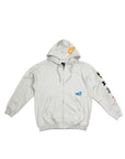 EMBLEM PATCH ZIP HOODIE