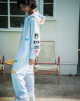 EMBLEM PATCH ZIP HOODIE