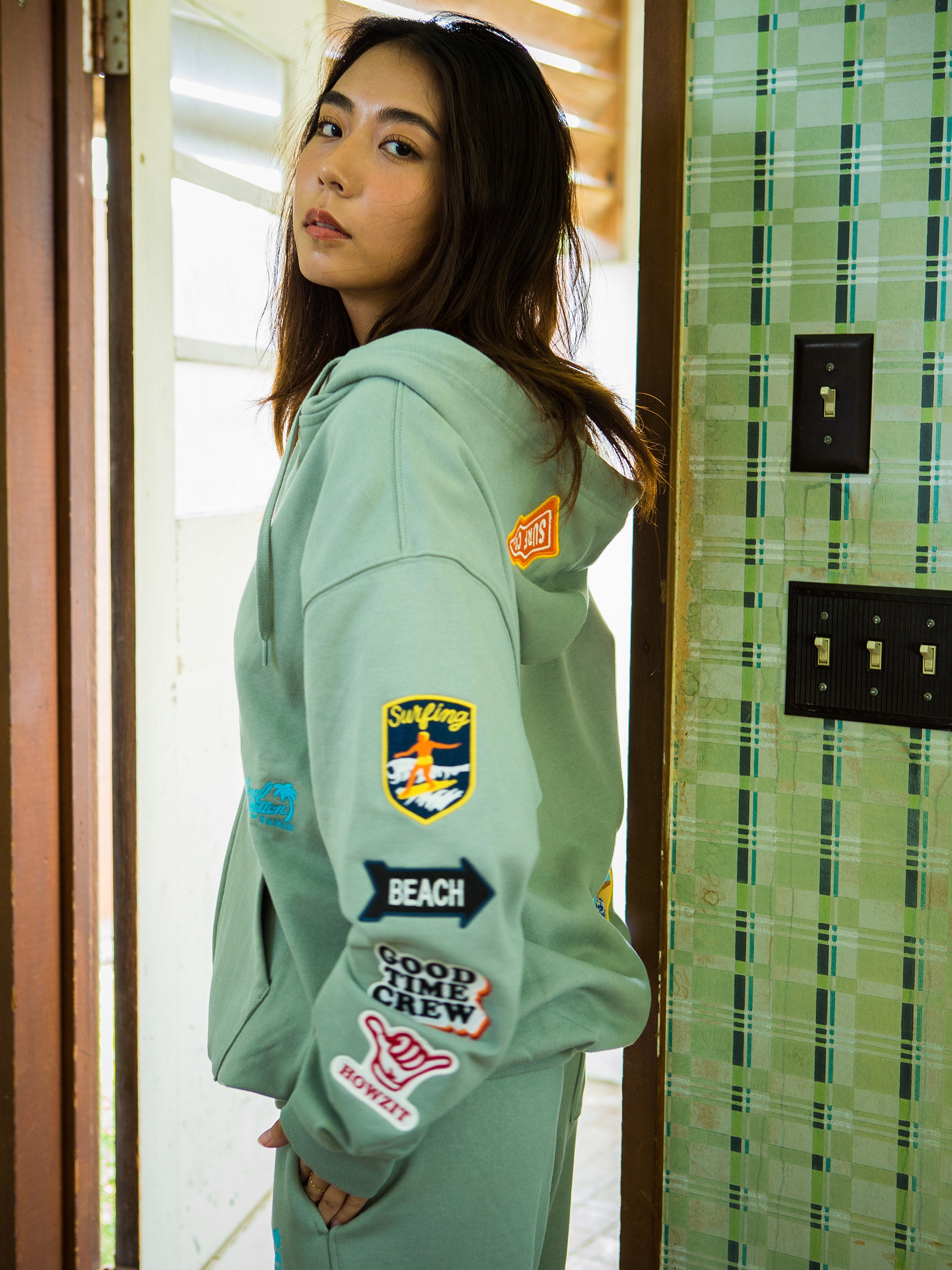 麦 セール】【Never mind the XU】mesh zip up hoodie / 【ネバー