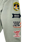 EMBLEM PATCH ZIP HOODIE