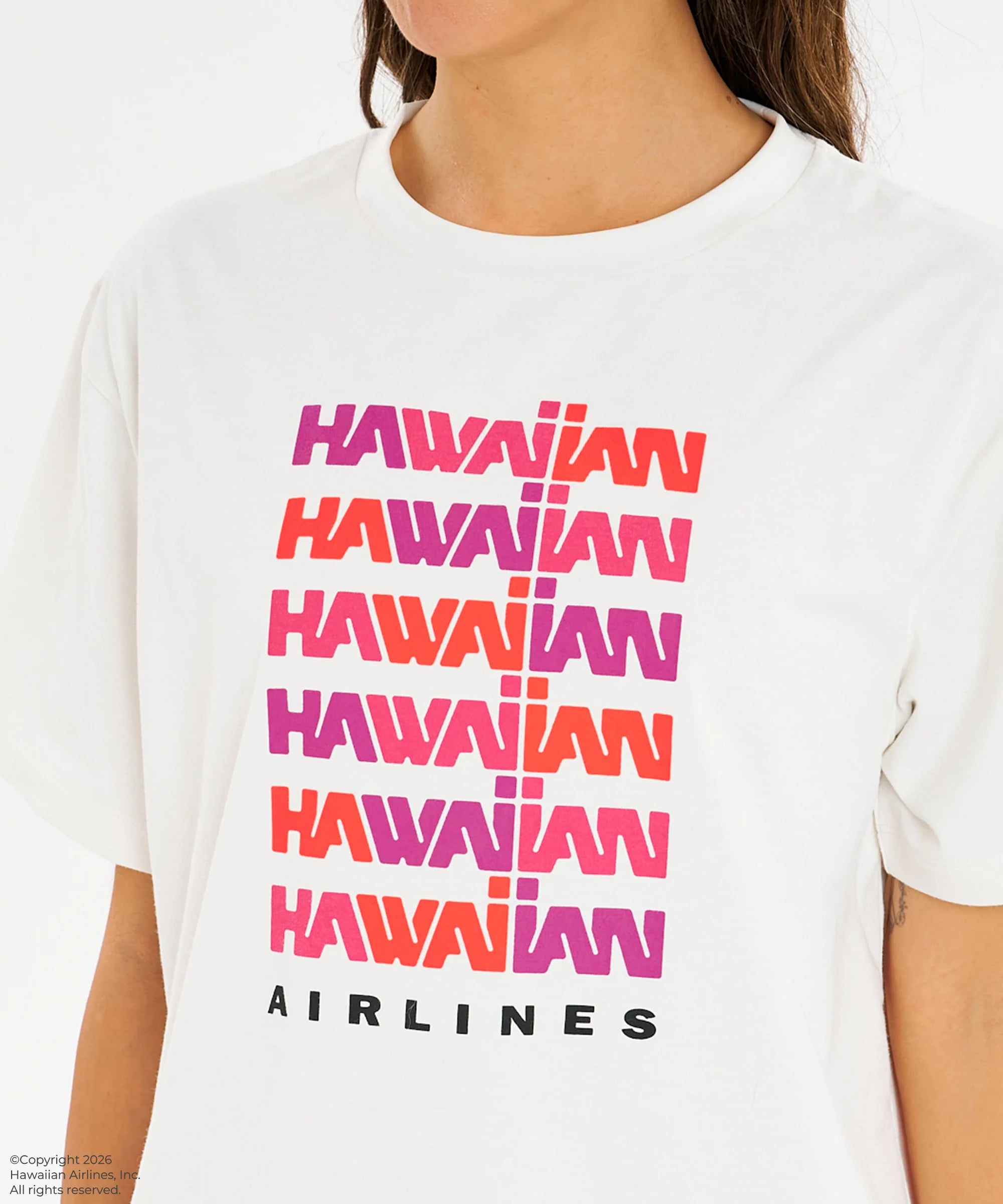 ROXY x HAWAIIAN AIRLINES TEE - WHT1