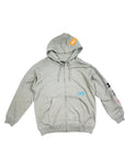EMBLEM PATCH ZIP HOODIE