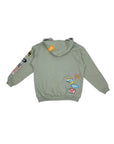 EMBLEM PATCH ZIP HOODIE