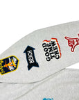 EMBLEM PATCH ZIP HOODIE
