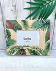 wooden frame Tropical Leaves