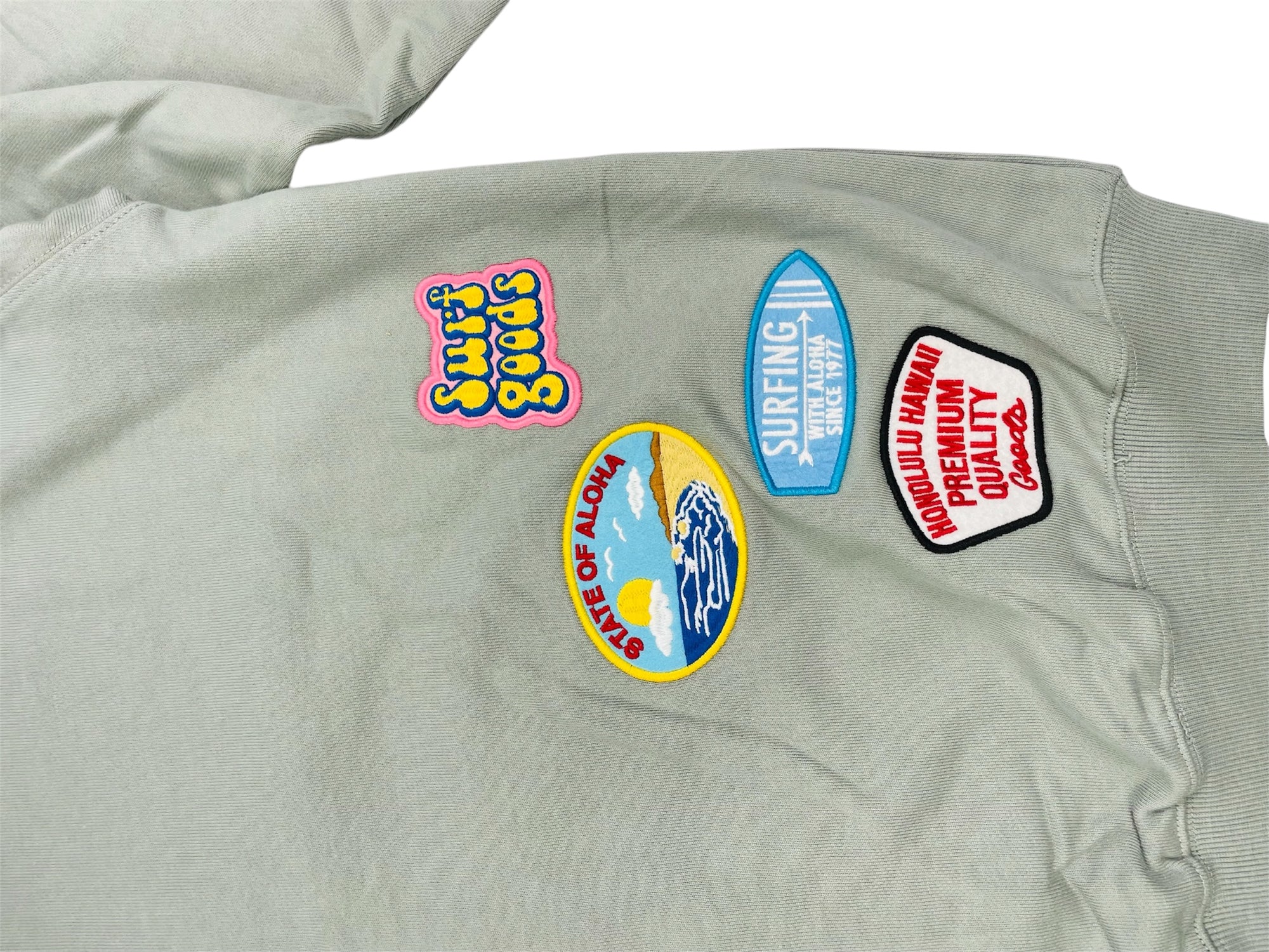 EMBLEM PATCH ZIP HOODIE