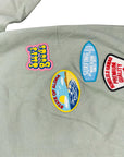 EMBLEM PATCH ZIP HOODIE
