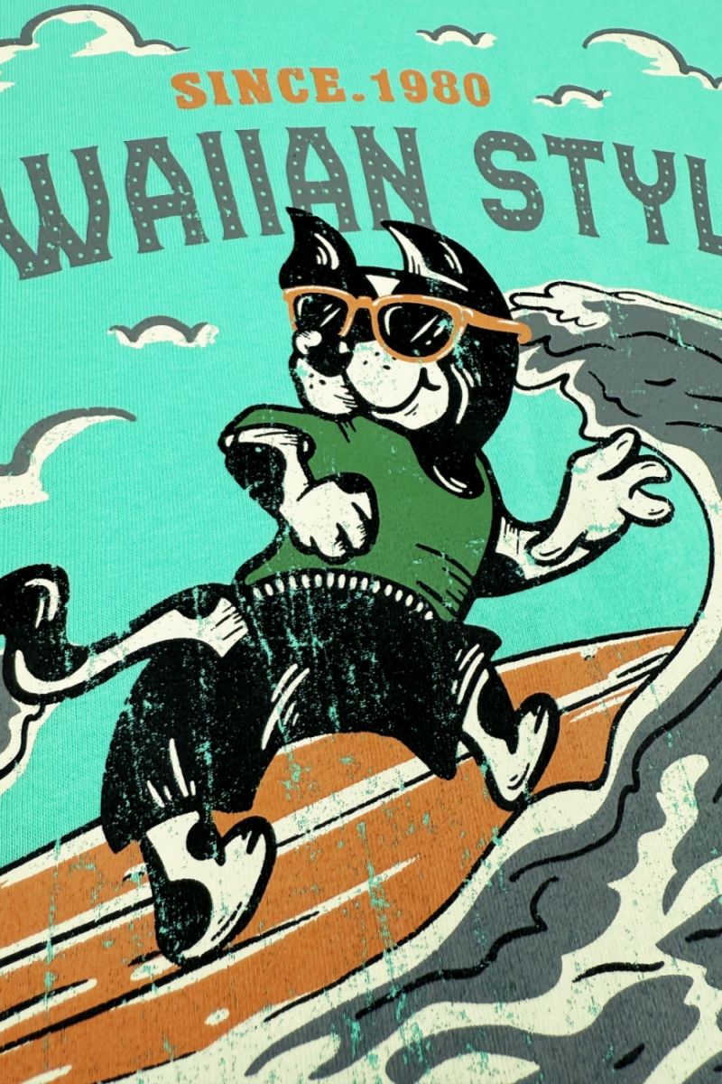 SURF DOG PRINT TEE