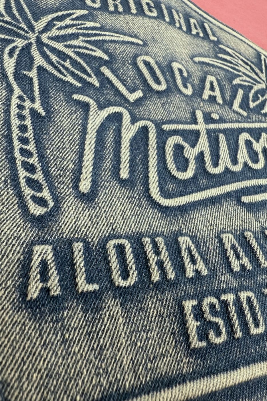 DENIM PATCH SWEAT