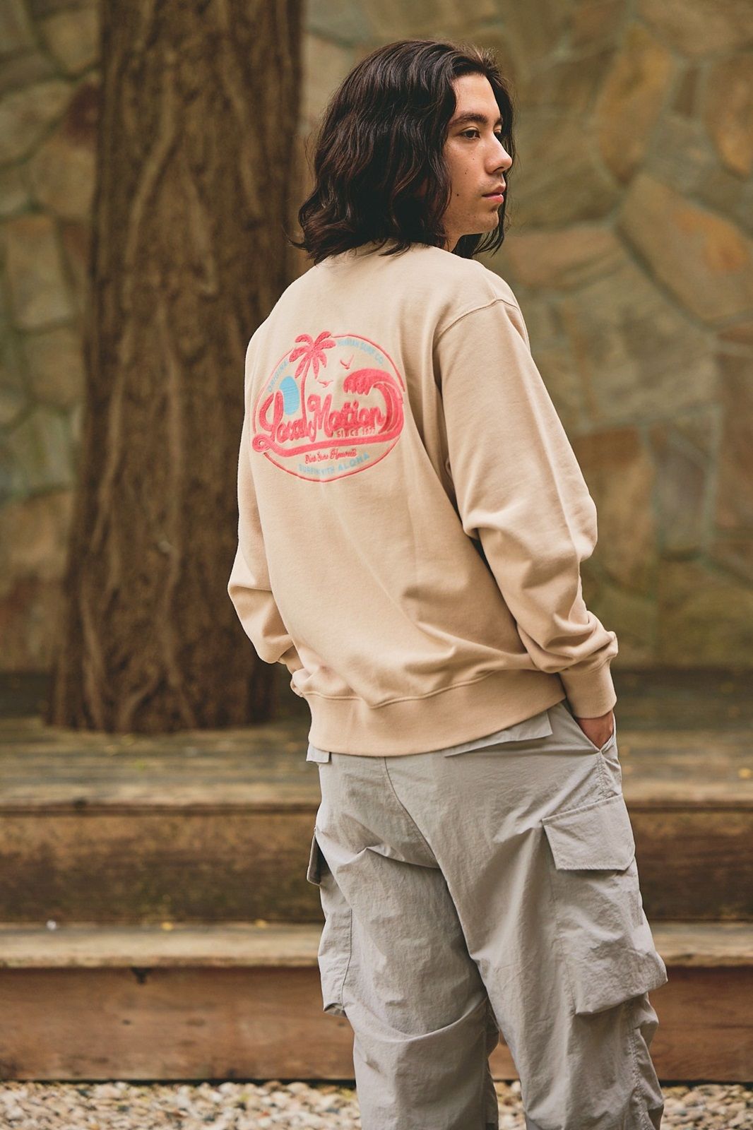 OVAL CHAIN STITCH×PRINT SWEAT