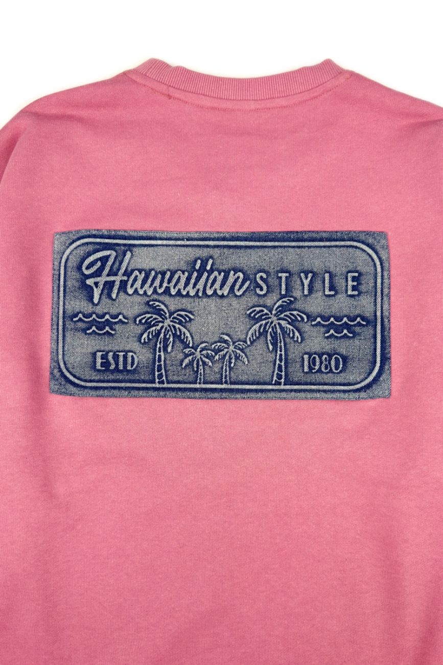 DENIM PATCH SWEAT