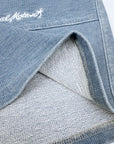 CUT DENIM SHORTS
